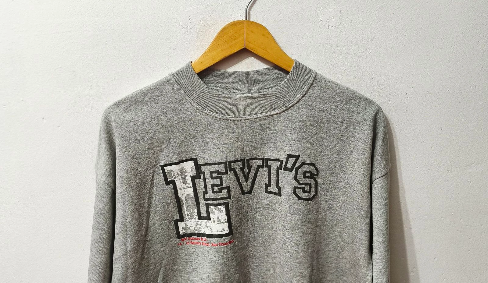Grijze Levi's heren trui maat M – photo 3